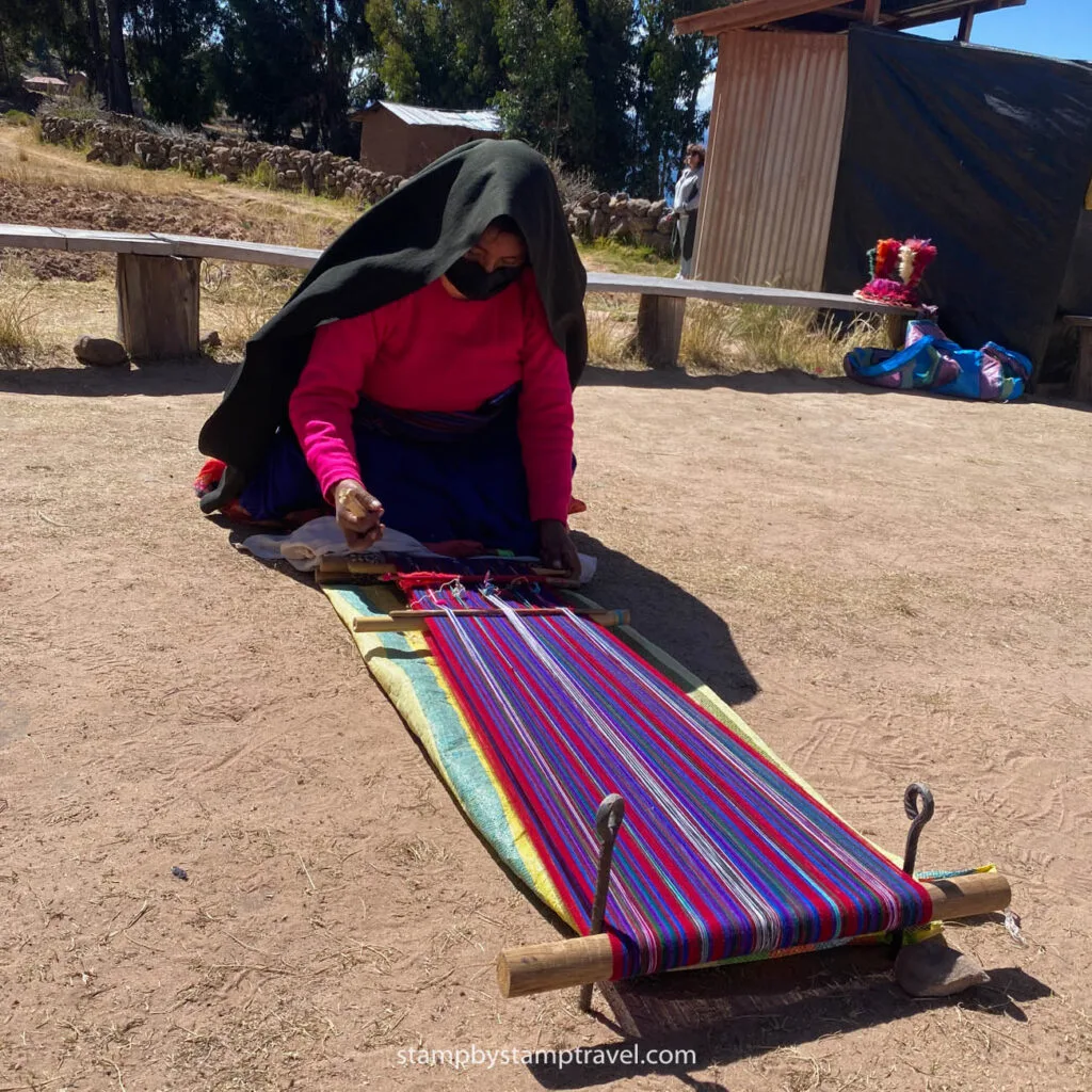 Textiles en la Isla de Taquile en Puno