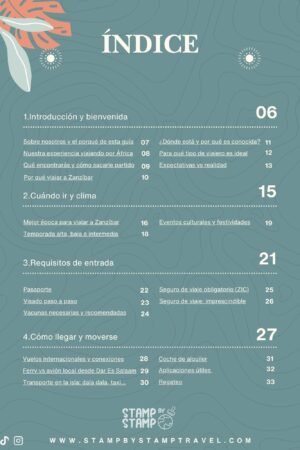 Guía de Zanzíbar Índice 1