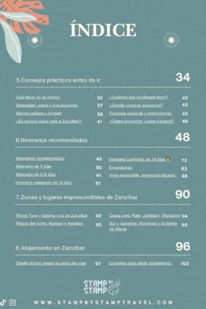 Guía de Zanzíbar Índice 2