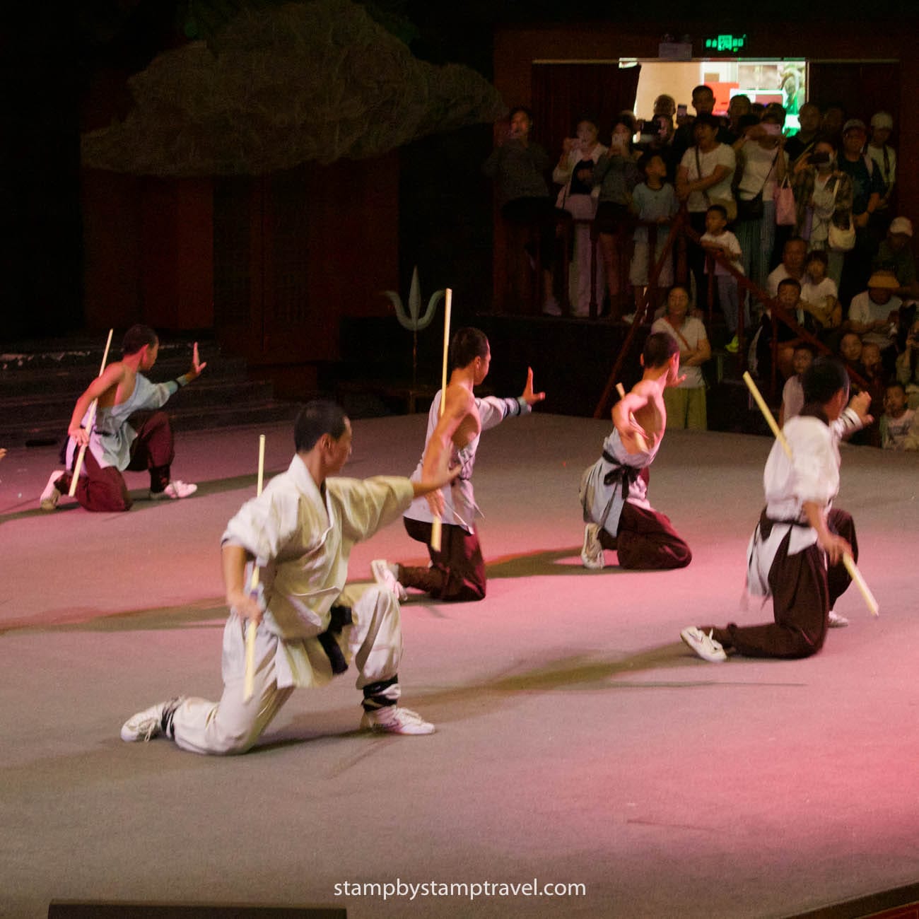 Exhibición en el Templo Shaolin