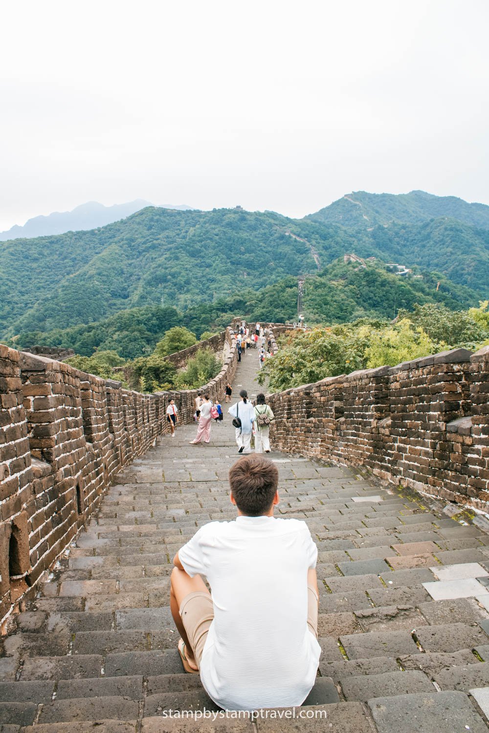 Urko en la Gran Muralla China de Mutianyu