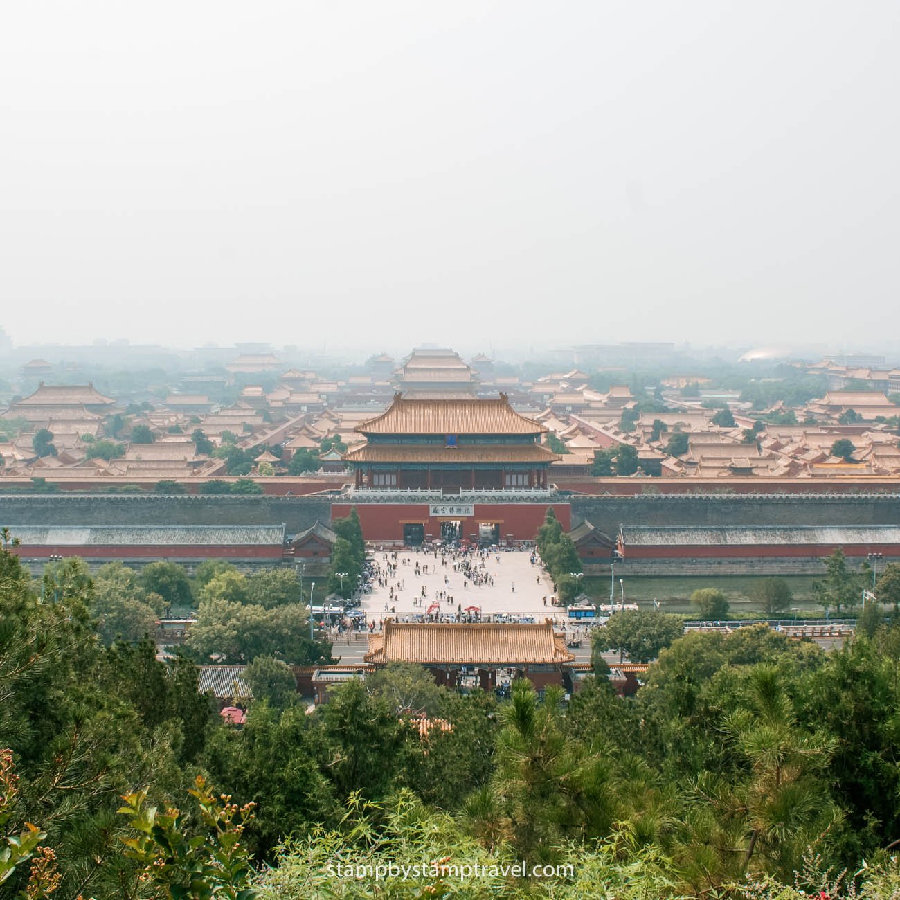 Vistas de la Ciudad Prohibida desde el Jingshan Park