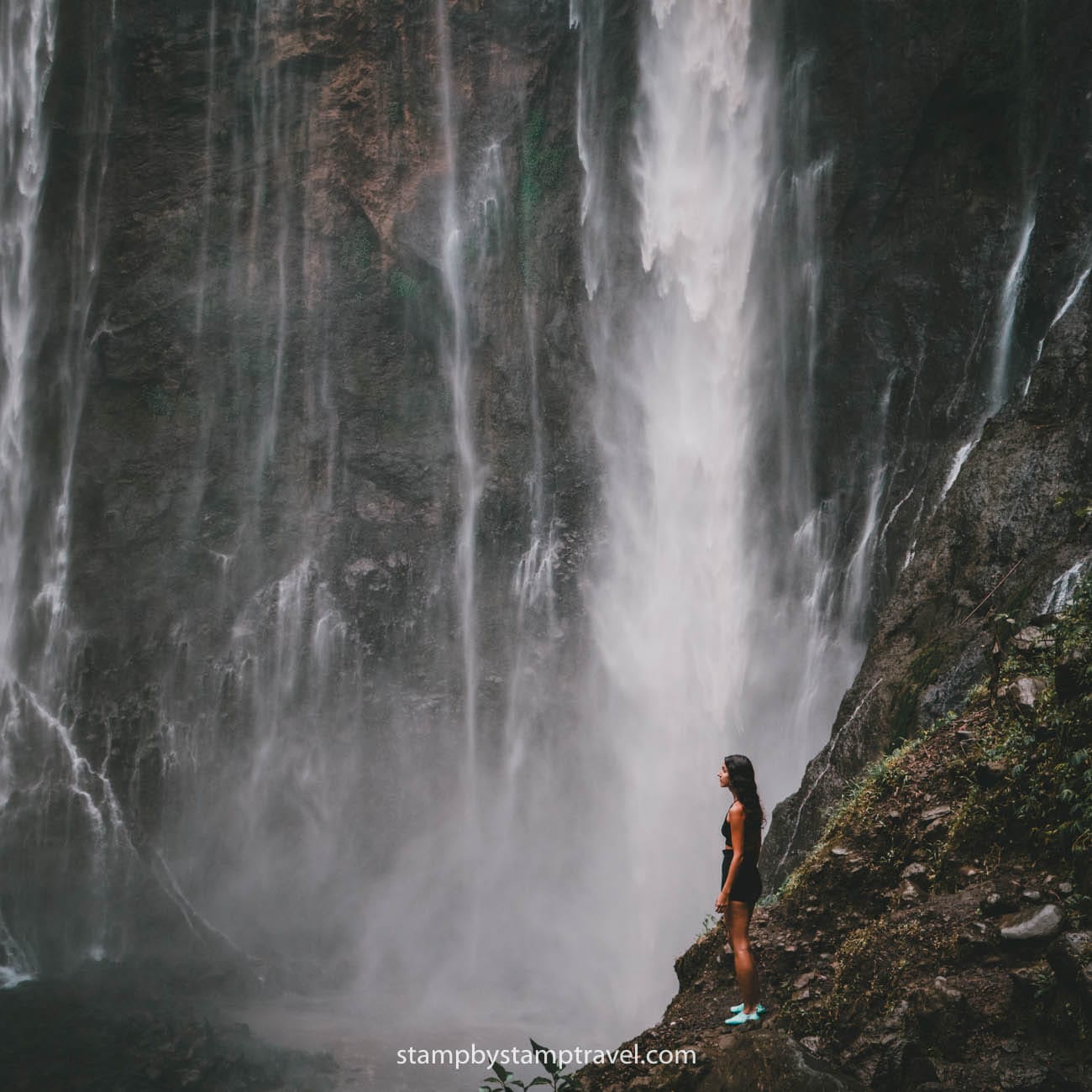Leyre en la cascada Tumpak Sewu