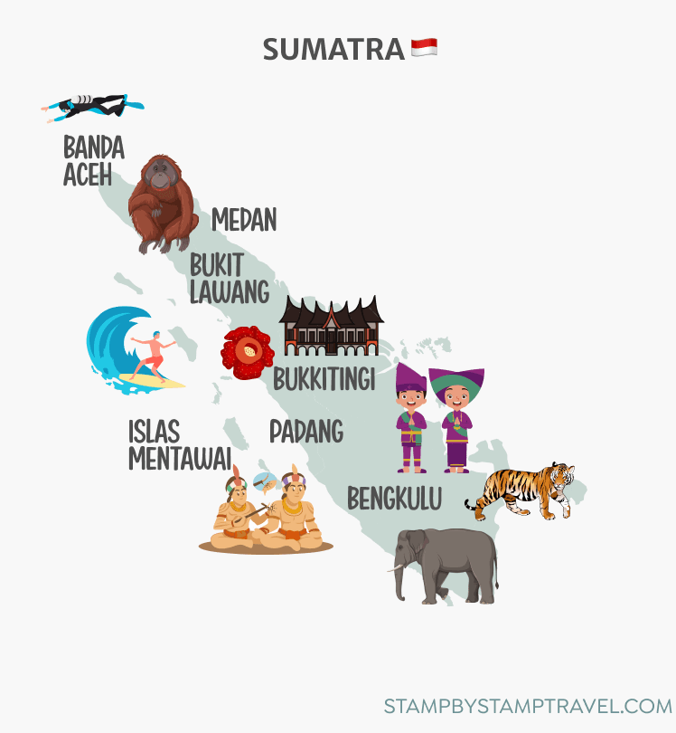 Mapa de Sumatra