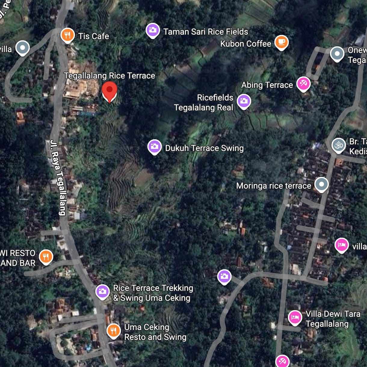 Mapa de Tegalalang