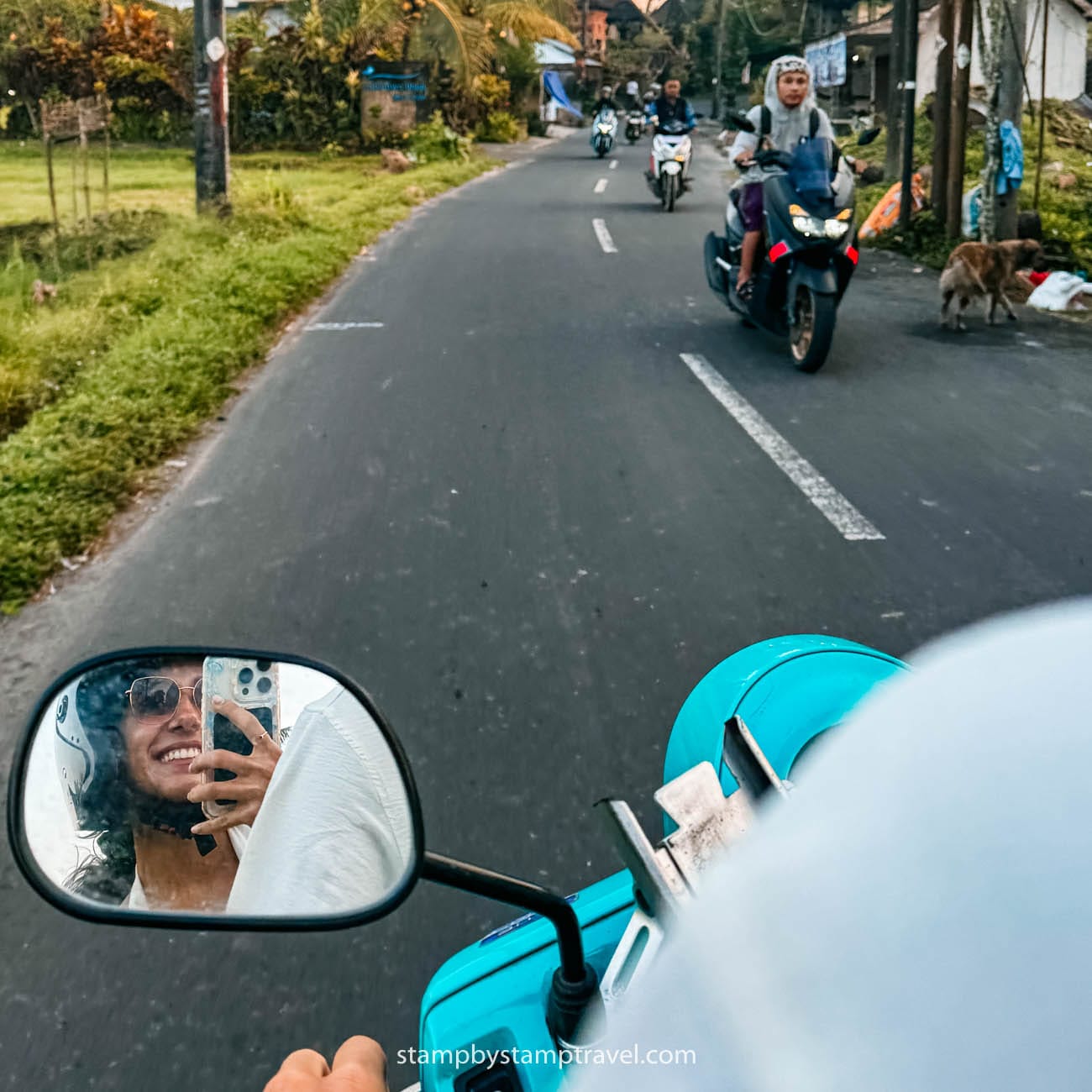 Llegar en moto a Tegalalang desde Ubud