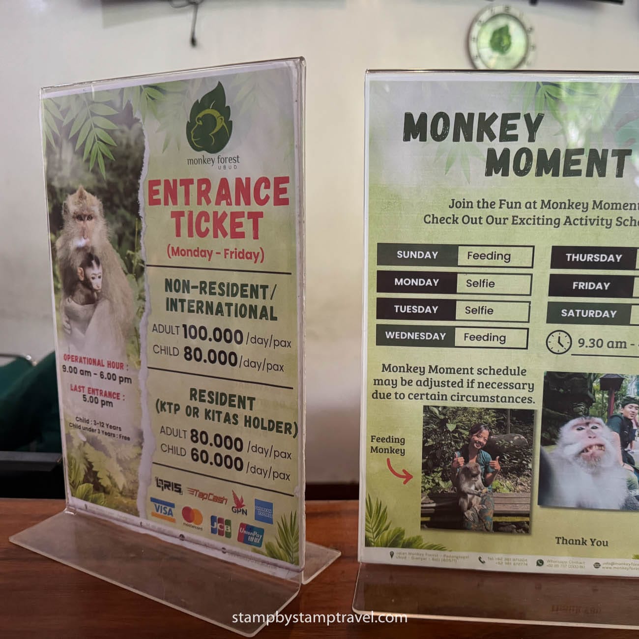 Precio del Bosque de Monos de Ubud