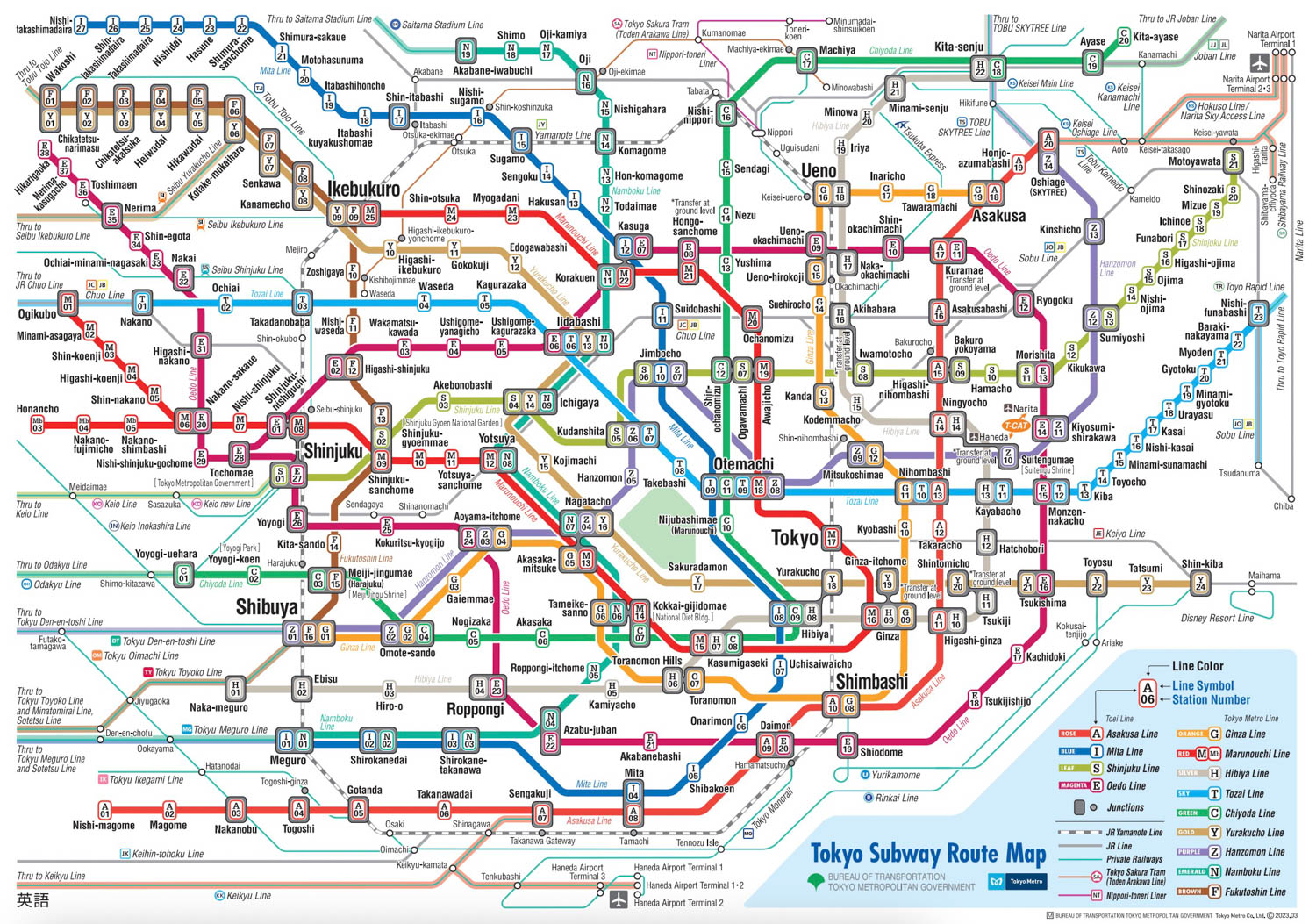 Mapa del Metro de Tokio