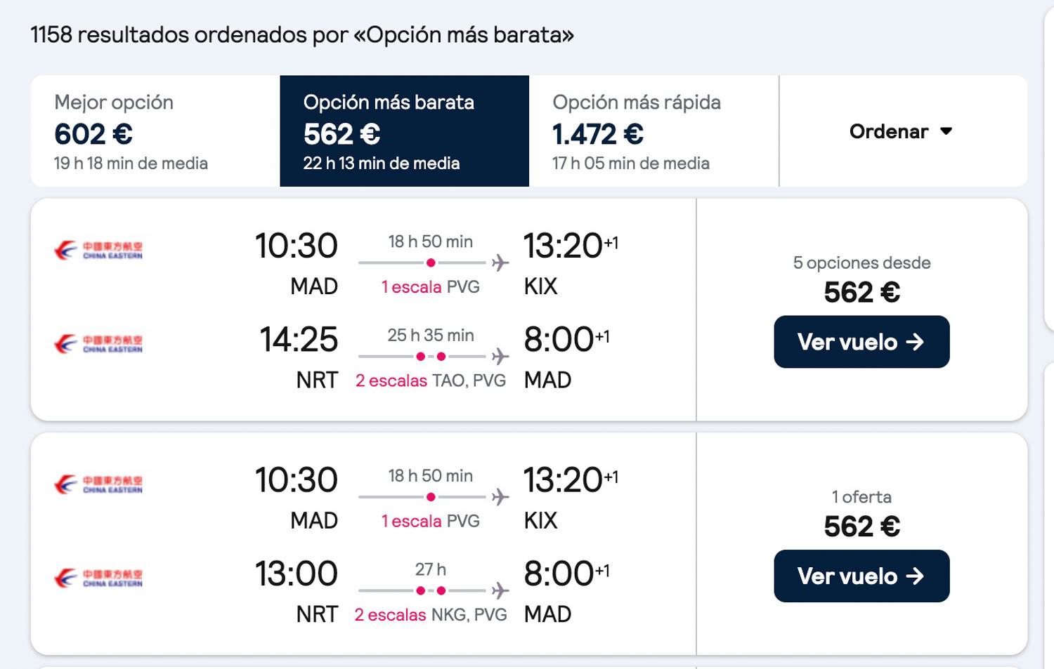 Vuelos en el Presupuesto de viaje a Japón 15 días