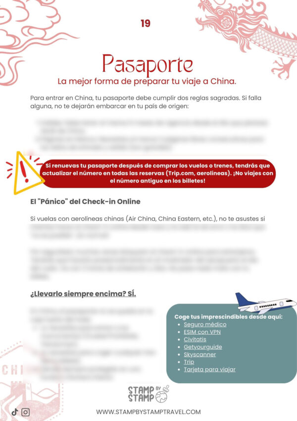 Guía de China Pasaporte
