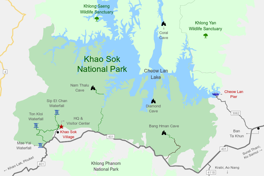 Mapa de Khao Sok