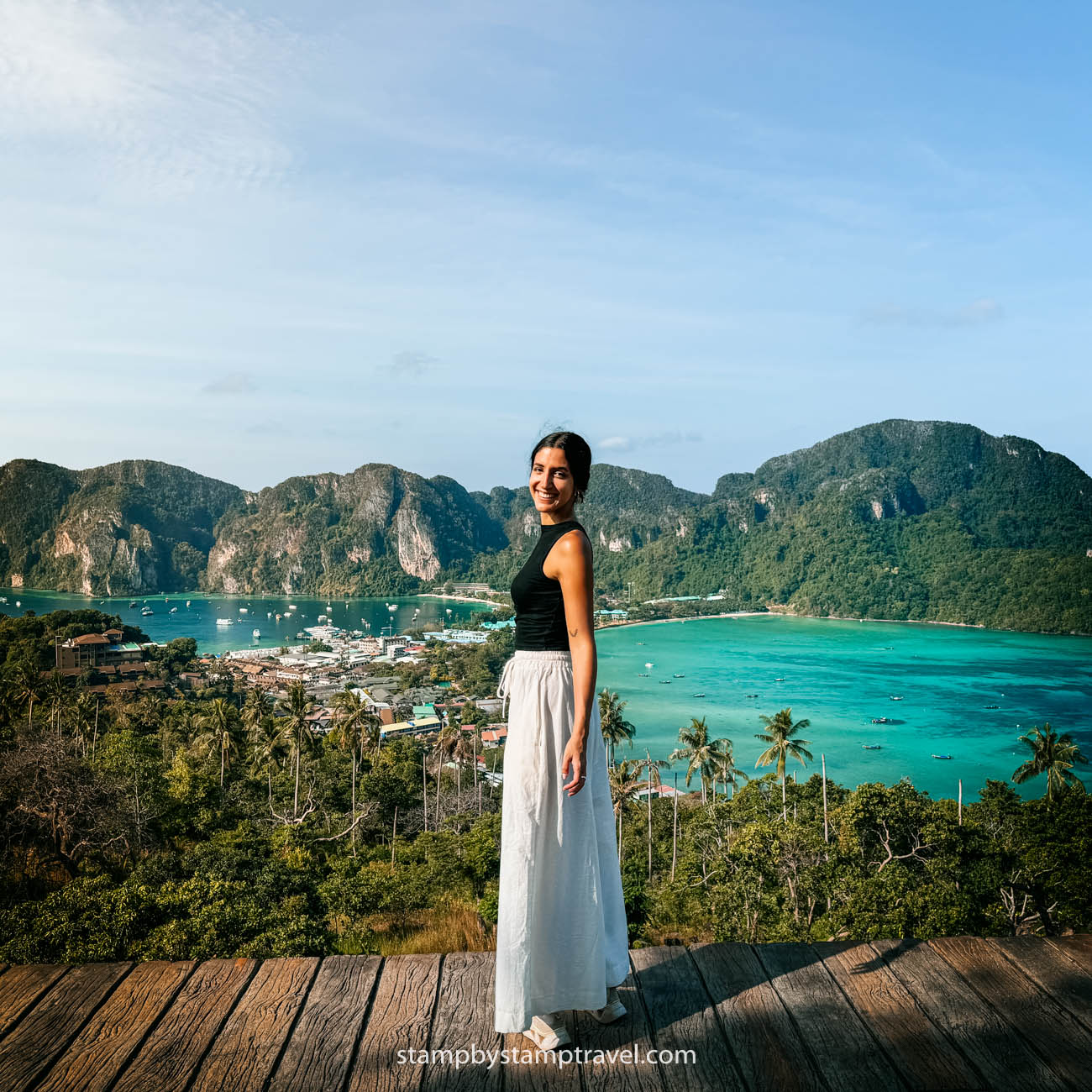 Leyre en los miradores de Phi Phi Island